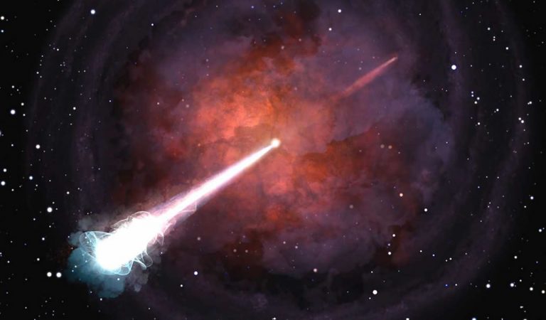 Hallan una red cósmica que conecta a dos galaxias por medio de un puente de ondas de radio Hallan una red cósmica que conecta a dos galaxias por medio de un puente de ondas de radio