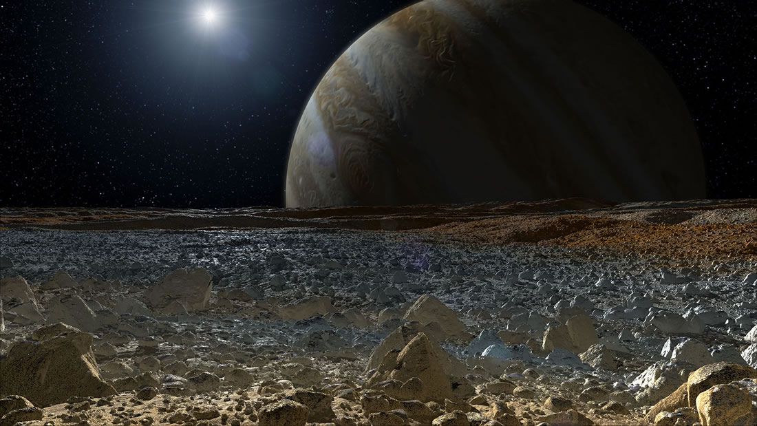 Posible vida en Europa la luna de Júpiter: descubren sal en su superficie