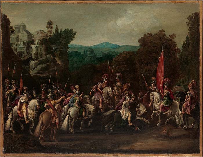 Partida de las Amazonas, pintura de Claude Deruet, 1620