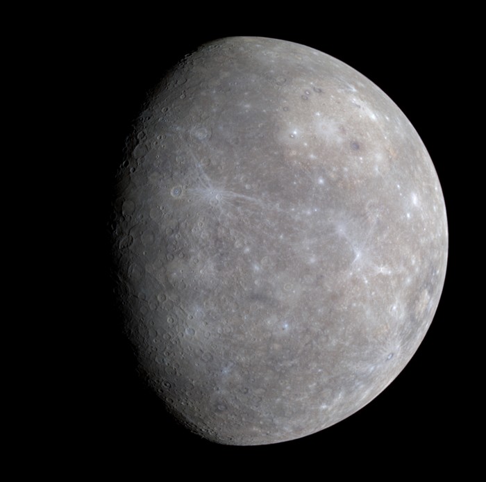 Mercurio fotografiado por la sonda MESSENGER