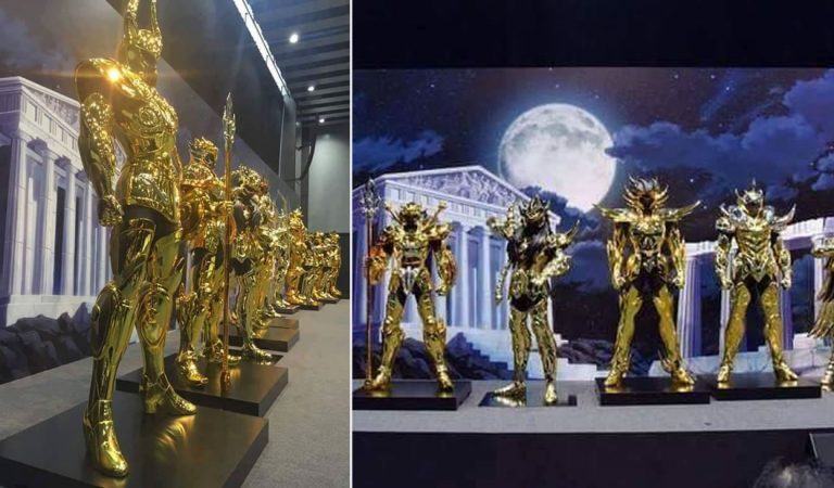 Exhiben armaduras de los Caballeros del Zodiaco de Oro en tamaño real en Japón Exhiben armaduras de los Caballeros del Zodiaco de Oro en tamaño real en Japón