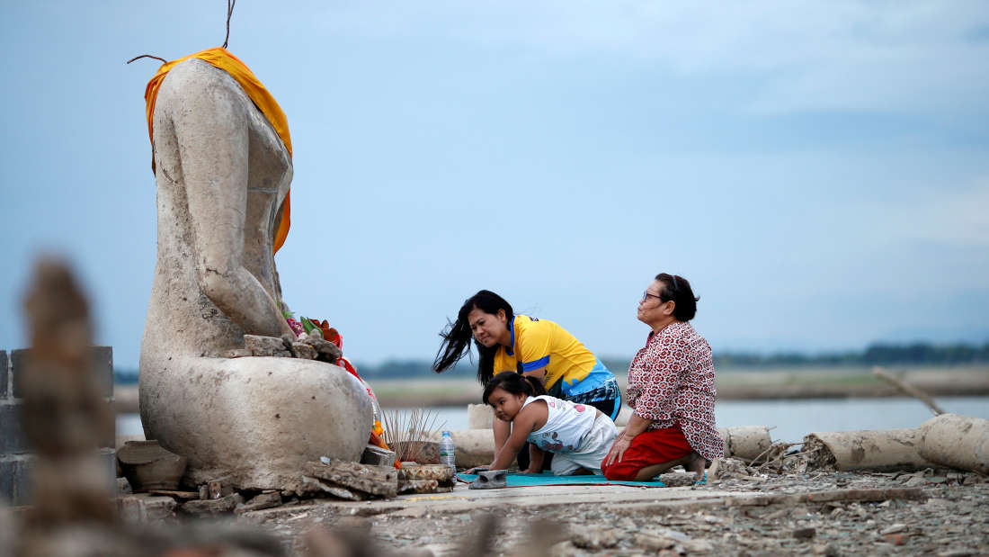 Graves sequías en Tailandia revelan un templo perdido hace mucho tiempo