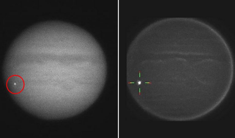 Meteoro explota en Júpiter y fotógrafo lo capta en vídeo Meteoro explota en Júpiter y fotógrafo lo capta en vídeo