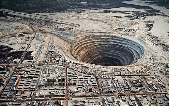 Mina de diamantes en Rusia