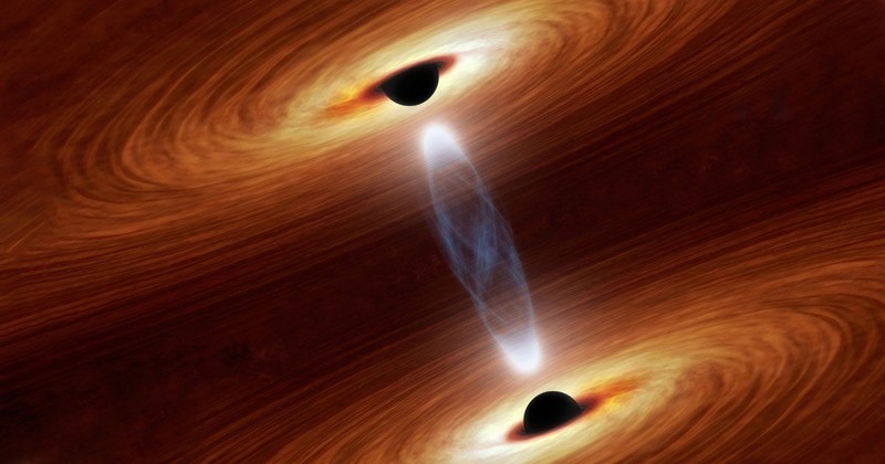 Dos agujeros negros unidos por un agujero de gusano podrían ser el medio de transporte para enviar un pequeño mensaje a un universo alternativo