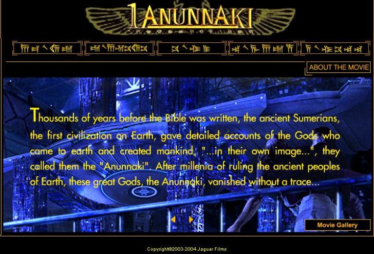 Sitio web de la película 1Anunnaki