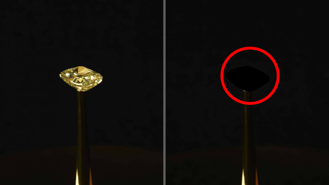 Crean el material más negro existente y convierte los diamantes en «agujeros negros»