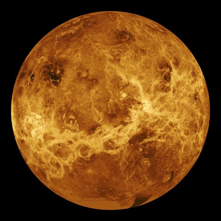 La superficie de Venus, como se vio en 1991 por la nave espacial Magellan