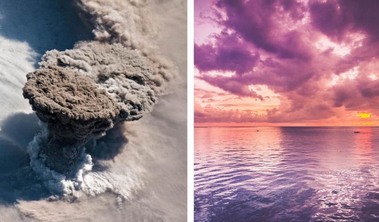 Volcán ruso hace erupción y convierte los cielos en púrpura en casi todo el mundo Volcán ruso hace erupción y convierte los cielos en púrpura en casi todo el mundo