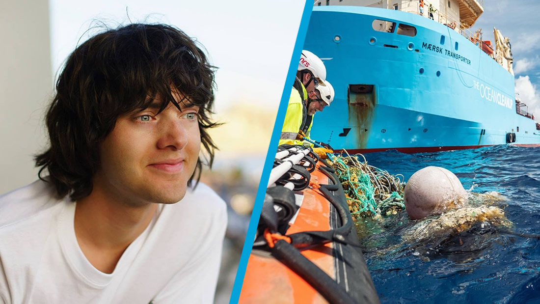 Él es Boyan Slat creador de The Ocean Cleanup y está limpiando los océanos de plástico