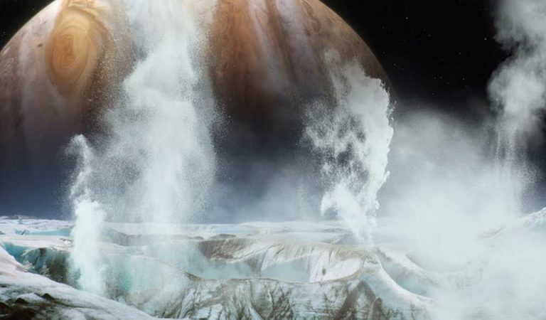 Científicos confirman existencia de vapor de agua sobre la luna Europa Científicos confirman existencia de vapor de agua sobre la luna Europa
