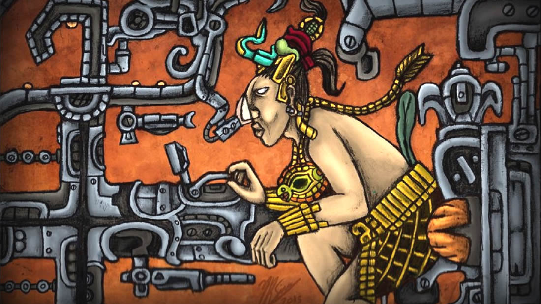 El astronauta de Palenque: el arte «alienígena» maya sobre la lápida de Pakal