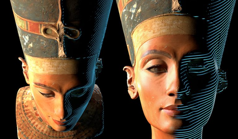 Revelan escaneo 3D de «Nefertiti» oculto durante mucho tiempo Revelan escaneo 3D de «Nefertiti» oculto durante mucho tiempo