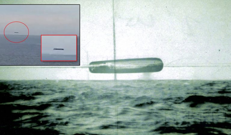 Enorme OVNI cigarro aparece flotando sobre el mar de Gales en Inglaterra Enorme OVNI cigarro aparece flotando sobre el mar de Gales en Inglaterra