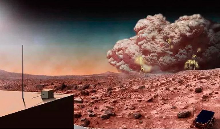El agua de Marte habría sido lanzada al espacio por gigantescas columnas de polvo El agua de Marte habría sido lanzada al espacio por gigantescas columnas de polvo