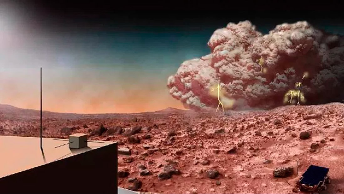 El agua de Marte habría sido lanzada al espacio por gigantescas columnas de polvo