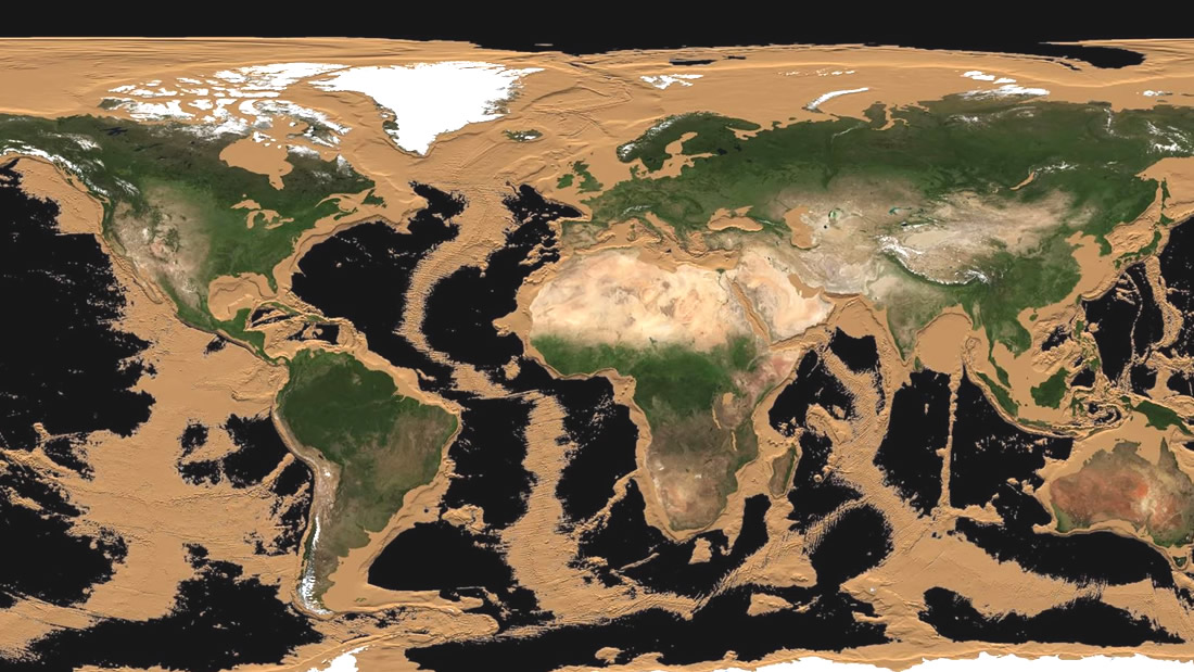 ¿Cómo se vería la Tierra sin agua? Animación muestra el planeta totalmente seco