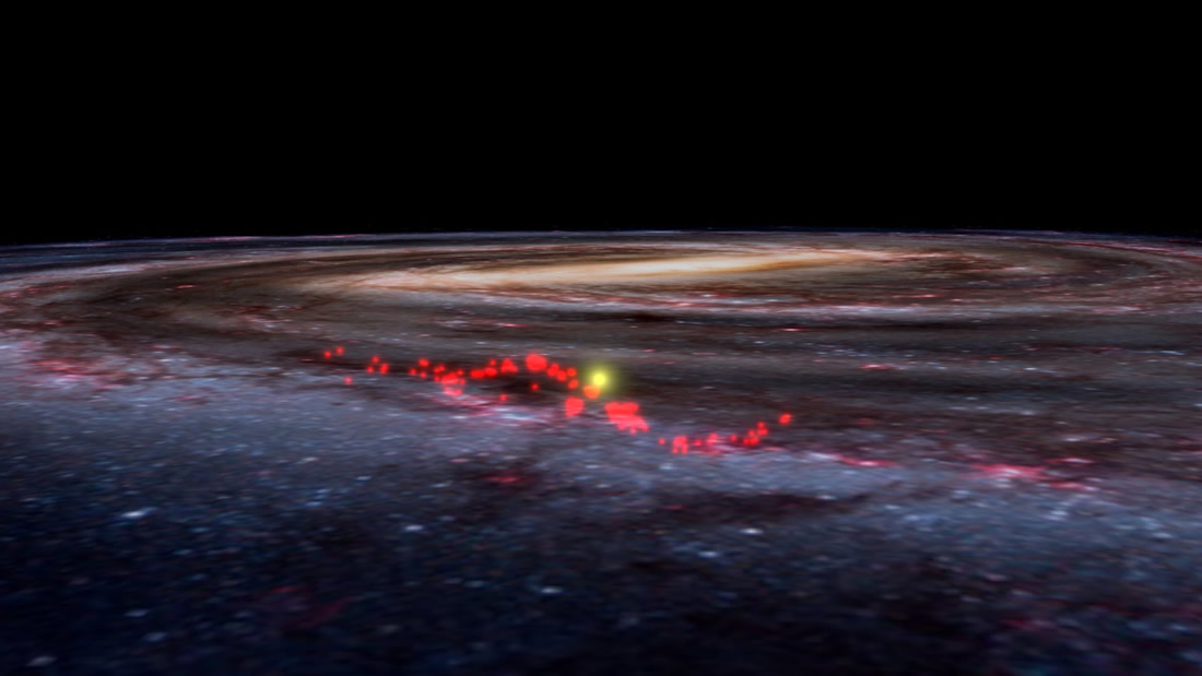 Astrónomos descubren una «onda cósmica» donde nacieron las estrellas más jóvenes de la Vía Láctea
