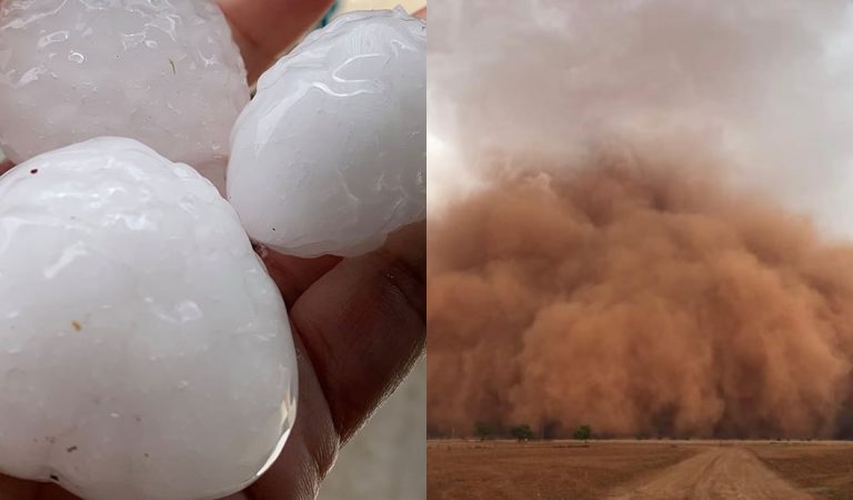 Tormentas de polvo, tormentas eléctricas y granizo golpean Australia Tormentas de polvo, tormentas eléctricas y granizo golpean Australia