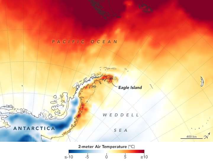 Glaciares de la Antártida se derriten luego del día más caluroso registrado