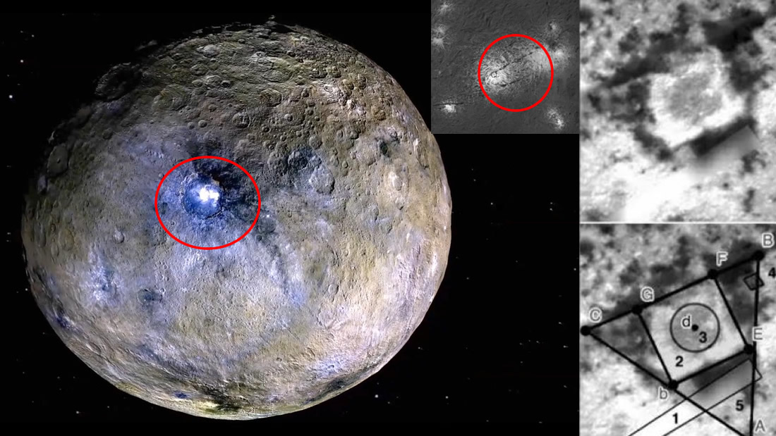 Hallan «estructura alienígena cuadrada» dentro del triángulo de Ceres