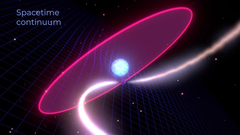 Observan una distorsión espacio-tiempo en un sistema binario de enana blanca y estrella de neutrones