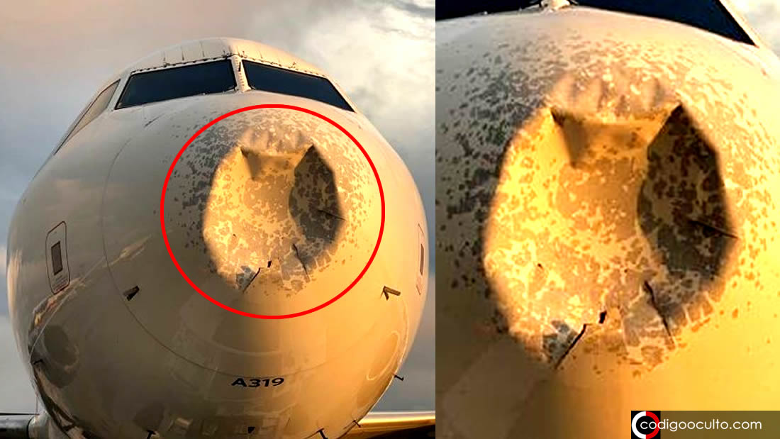 Avión comercial golpeado por un objeto misterioso en pleno vuelo (EE.UU.)