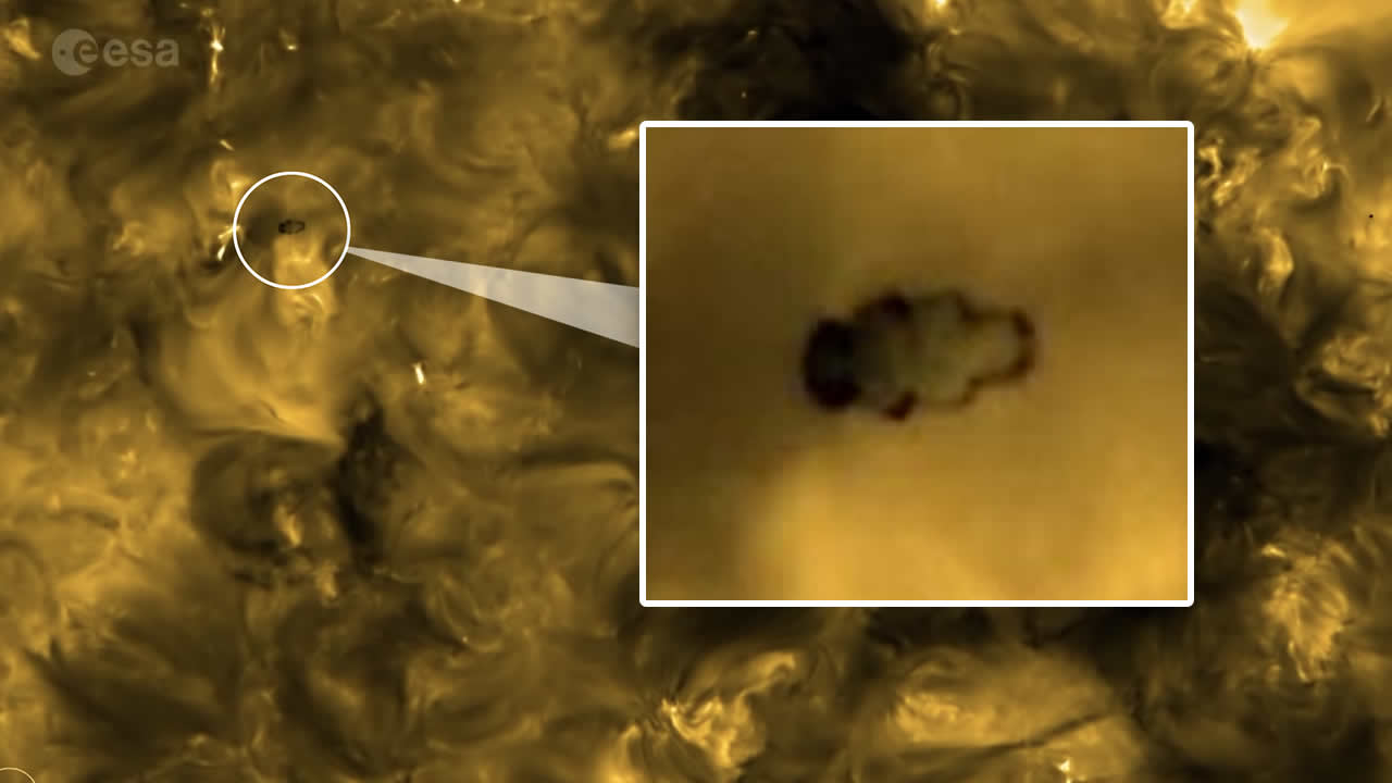 Publican las imágenes más cercanas del Sol y una extraña «mancha» se mueve aparentemente en su superficie