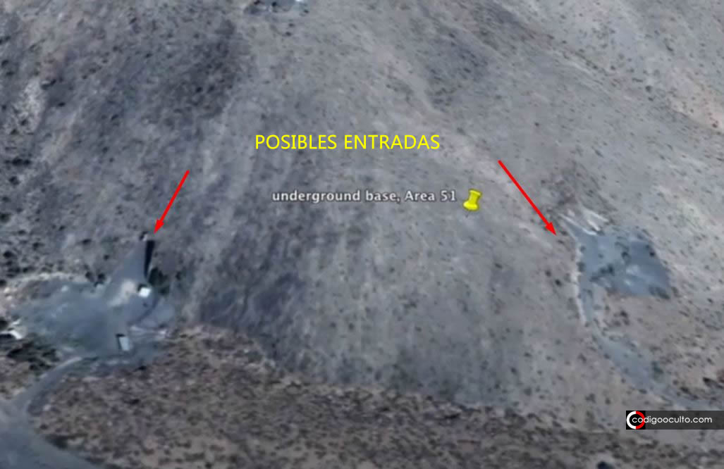 Descubren posibles entradas a base subterránea en Área 51 en imágenes satelitales