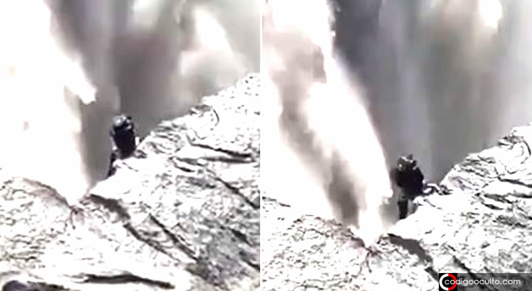 Extraña «criatura» es captada en un acantilado cerca de una cascada de Islandia