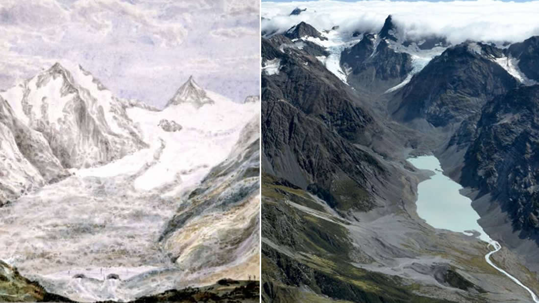 Glaciares de Nueva Zelanda se están derritiendo el doble de rápido que en la época preindustrial