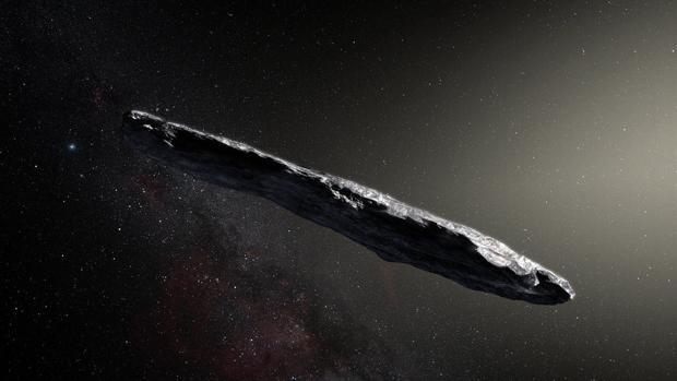 Recreación artística del viajero interestelar bautizado como ‘Oumuamua
