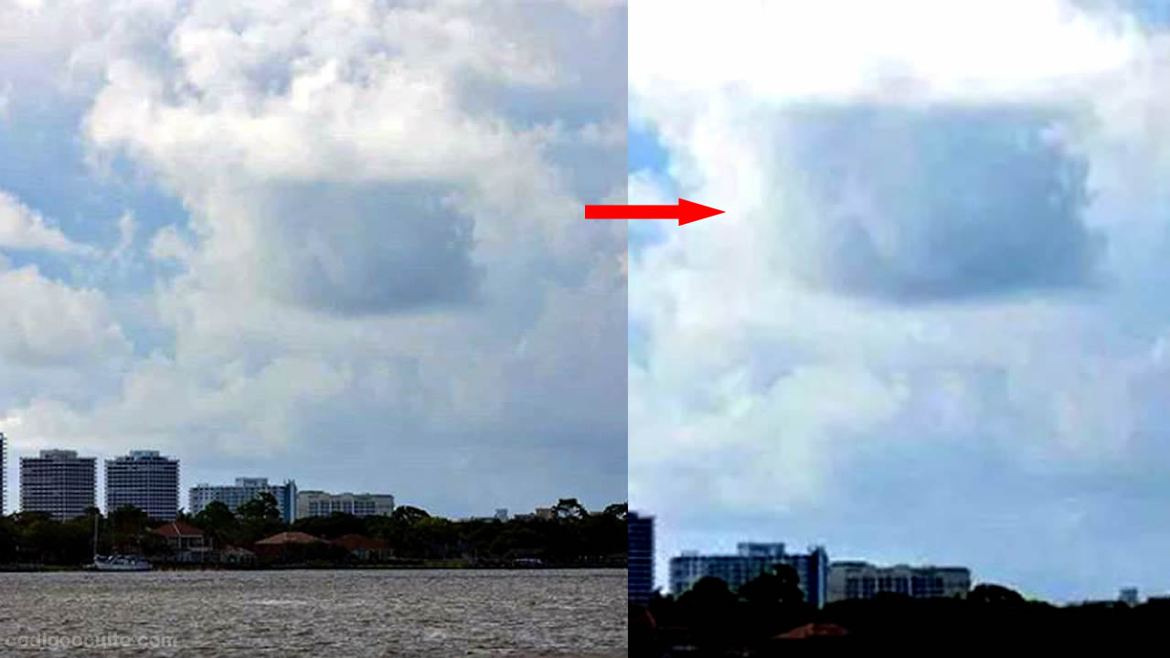 Gigantesca anomalía «cuadrada» aparece entre las nubes en Florida (VÍDEO)