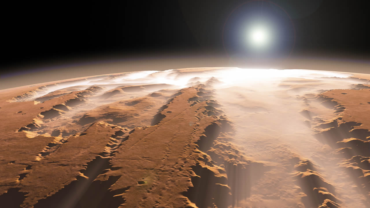 Hallan una red de lagos ocultos bajo la superficie de Marte