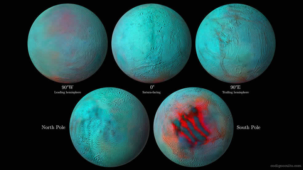 NASA encuentra evidencia sólida de «hielo fresco» en la luna Encelado de Saturno