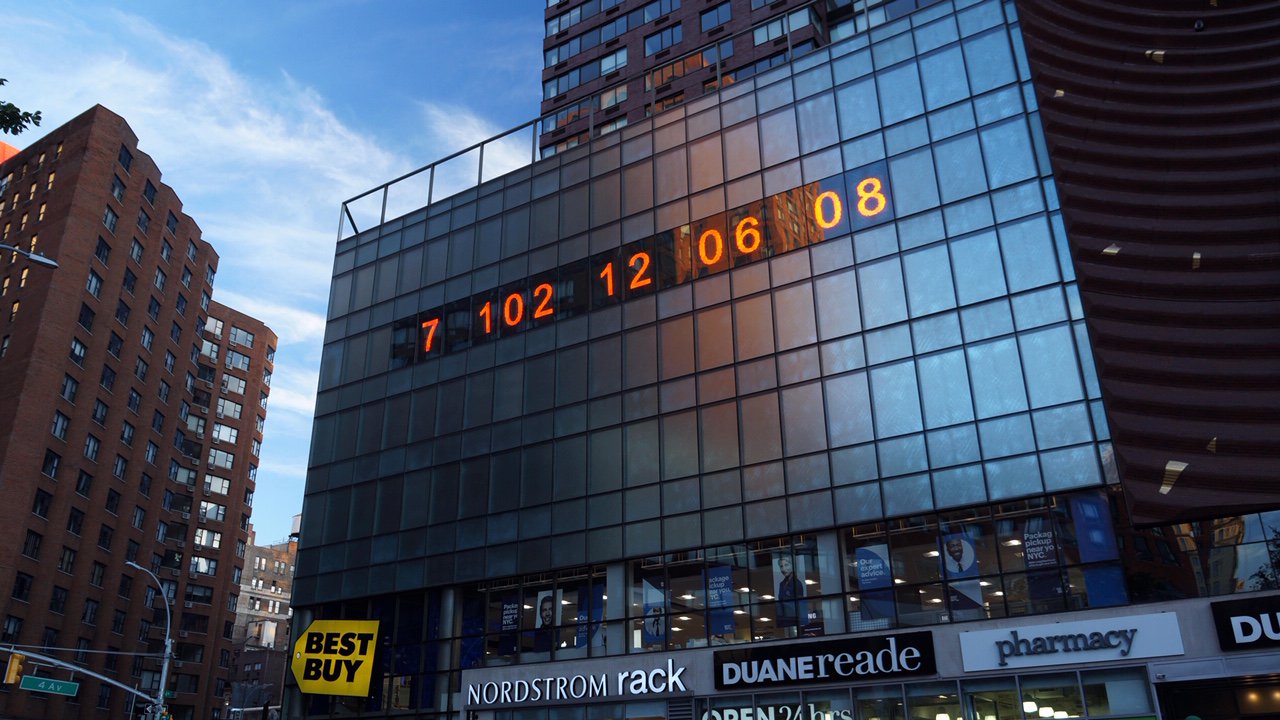Reloj climático en New York muestra el tiempo que queda para evitar los efectos irreversibles del cambio climático