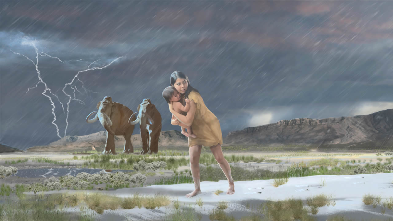 Descubren el peligroso viaje de una madre y su hijo hace 13.000 años en Nuevo México, entre depredadores antiguos