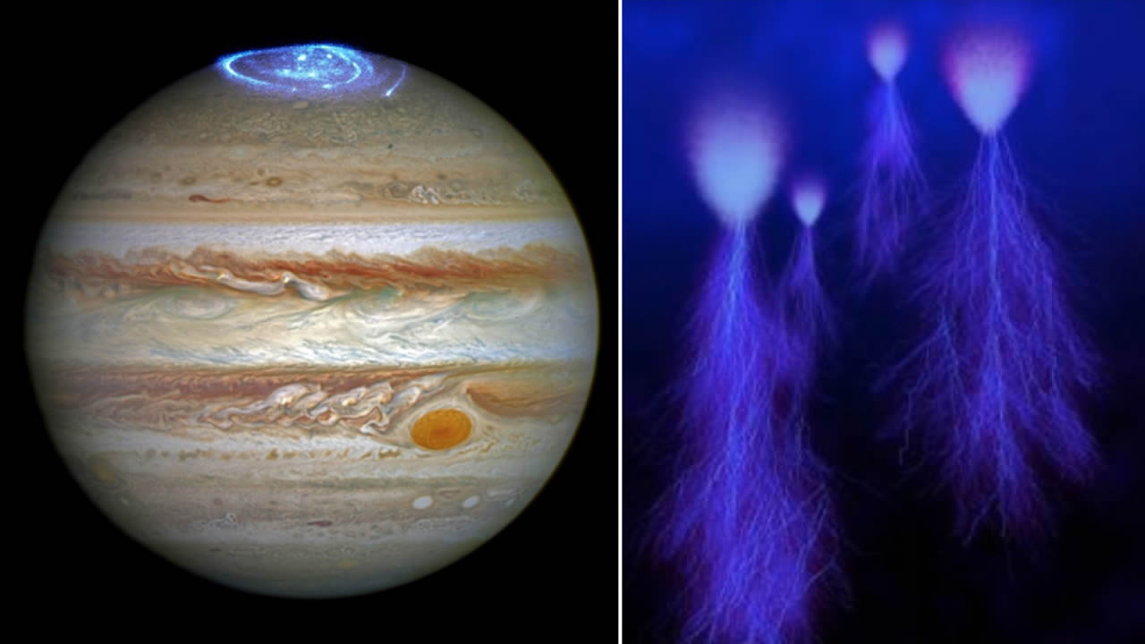 Capturan sprites y explosiones eléctricas en la atmósfera de Júpiter por primera vez