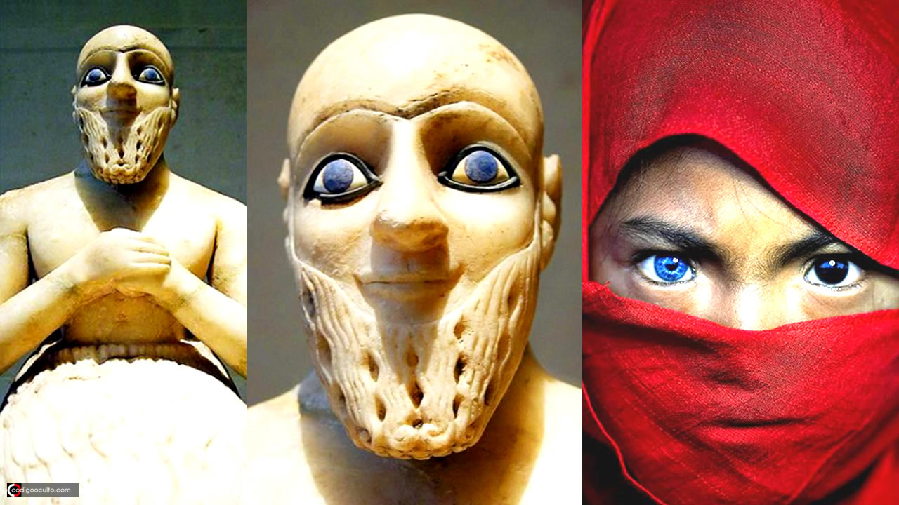 Antiguas estatuas sumerias con grandes ojos azules: el legado de los dioses
