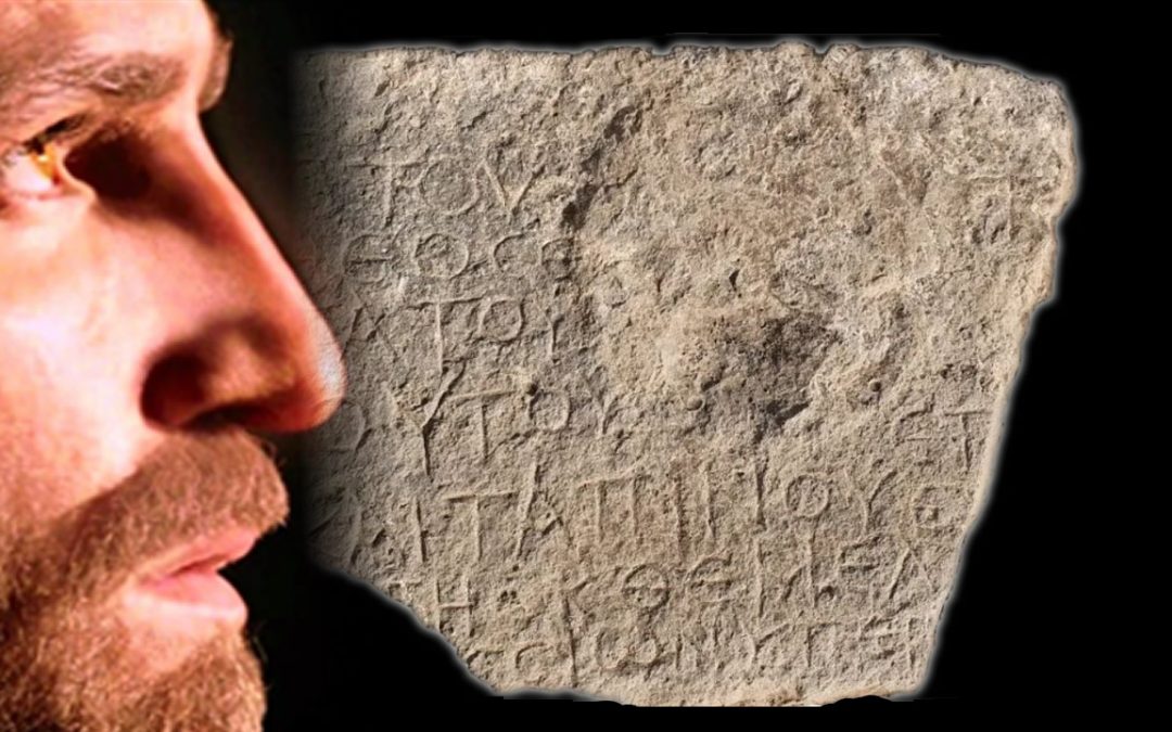 Grabado en Piedra «Cristo, nacido de María» de 1.500 años es hallado en Israel