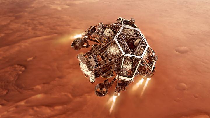 Rover Perseverance a punto de descender en Marte