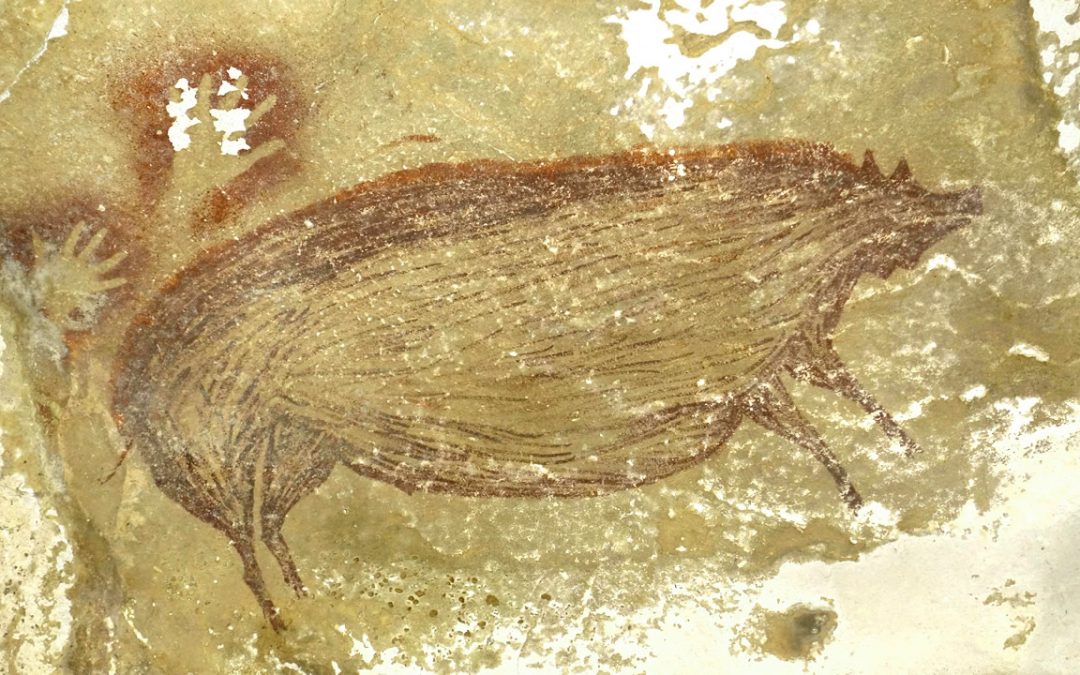 Pintura rupestre más antigua del mundo fue hallada y representa un animal