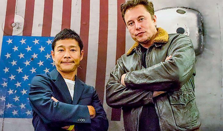 Yusaku Maezawa y Elon Musk
