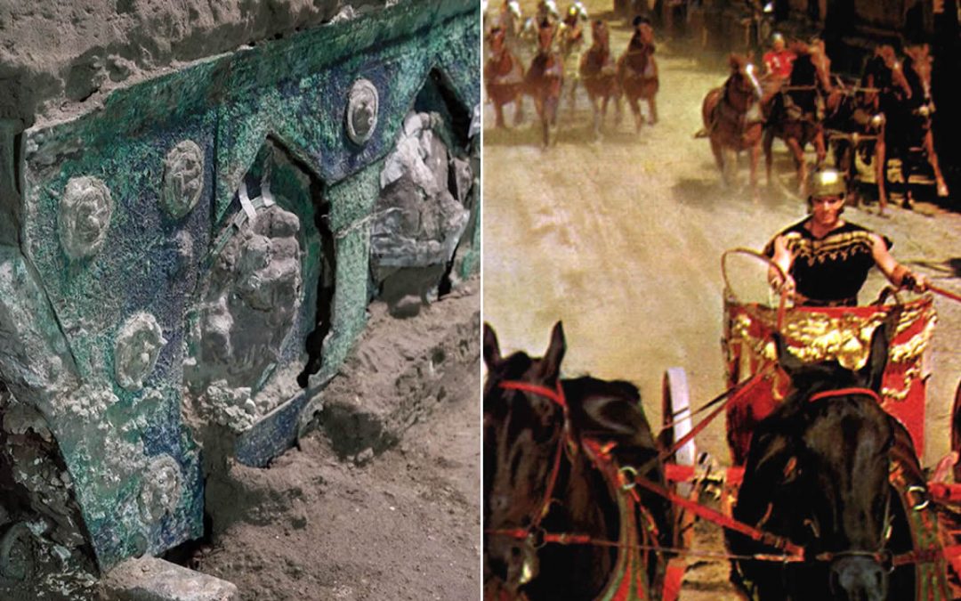 Antiguo carro ceremonial romano casi intacto es descubierto en Pompeya