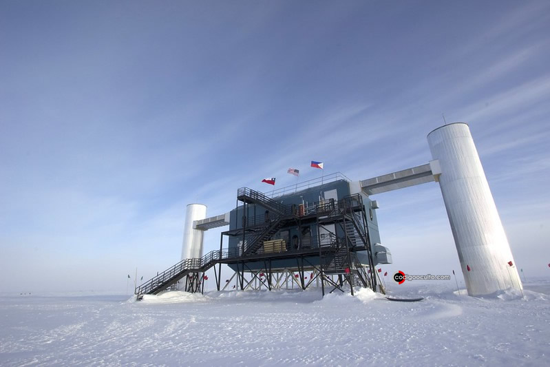Laboratorio IceCube en la Estación Amundsen-Scott del Polo Sur, en la Antártida