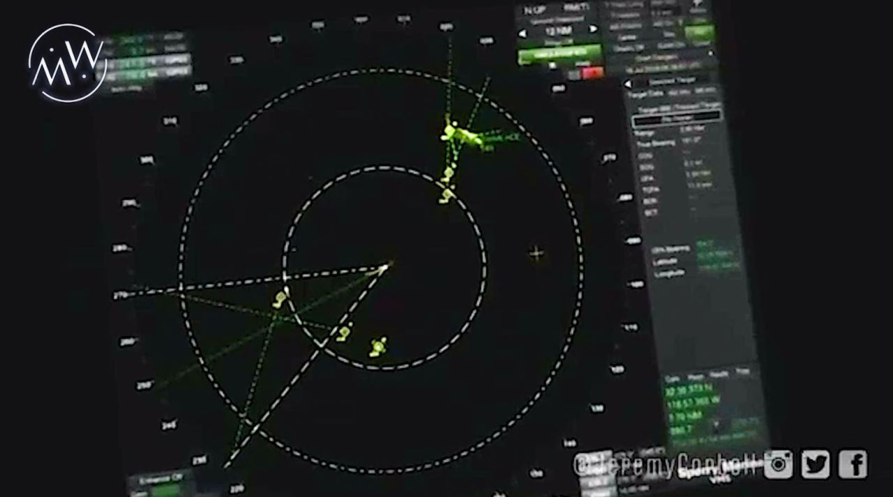 Datos de radar han confirmado que el buque de la Armada de EE. UU. fue rodeado por varios OVNIs