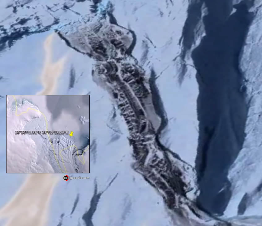 Extraña estructura descubierta en la Antártida y que emerge del hielo