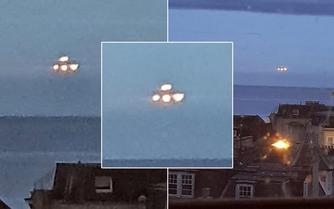 Capturan Objeto No Identificado luminoso flotando sobre el mar en Reino Unido