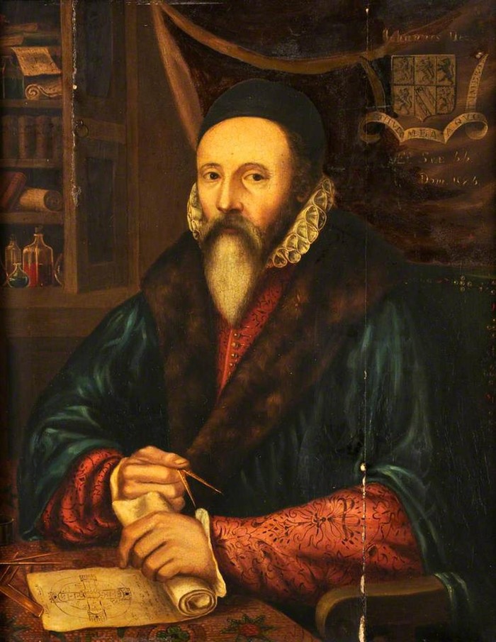 Retrato de John Dee, uno de los últimos grandes ocultistas, y quién aconsejó al imperio británico anexarse Groenlandia