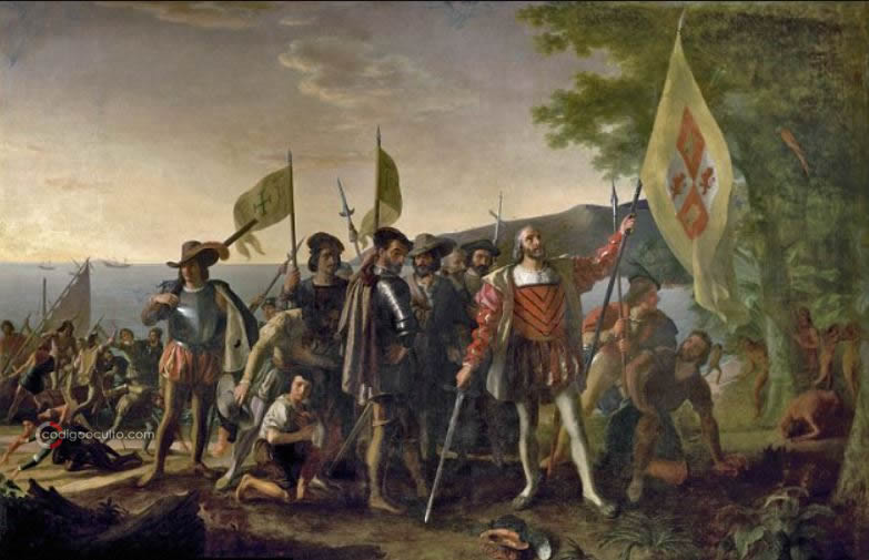 A Cristóbal Colón se le atribuye ampliamente el haber "descubierto" el Nuevo Mundo en su expedición de 1492 (representada en la pintura de la foto), pero la creciente evidencia sugiere que los vikingos lo llevaron a América del Norte por varios cientos de años.